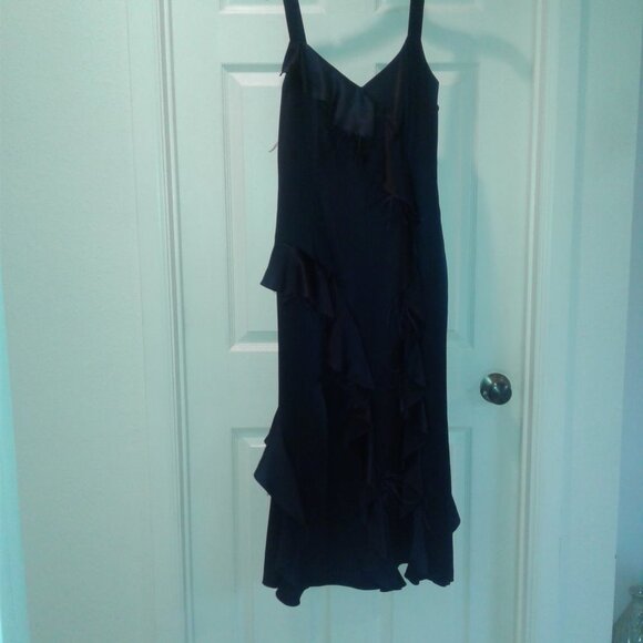 Cinq a Sept Gigi Silk Dress with Ostrich Feathers - Picture 2 of 8